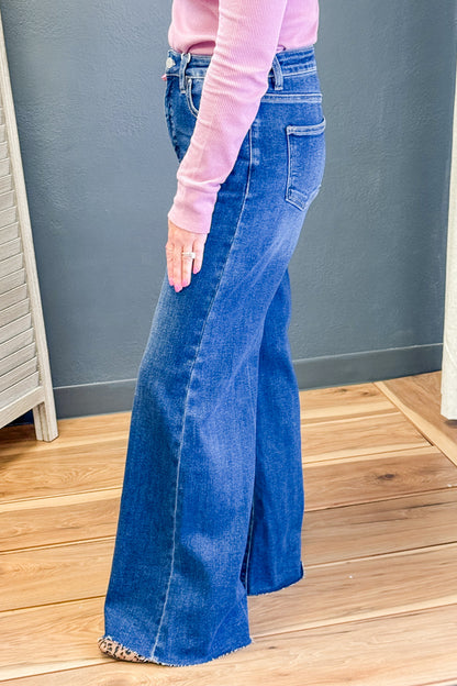 High Rise Ankle Wide Palazzo