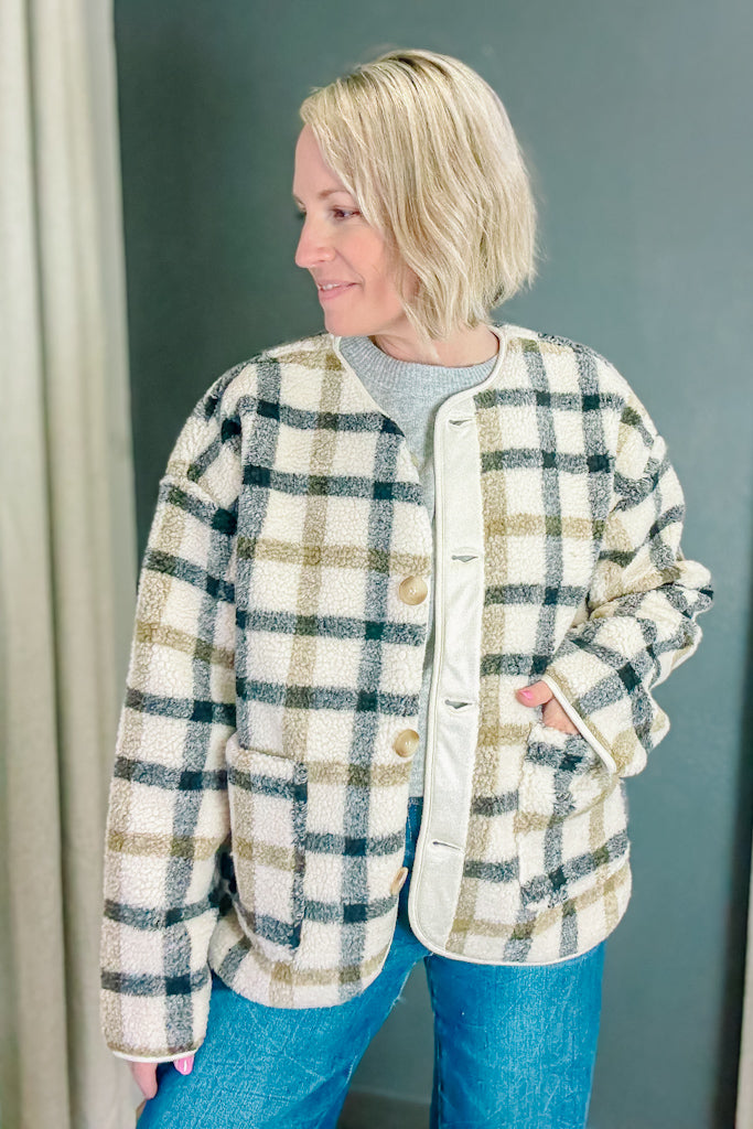 Plaid Teddy Jacket