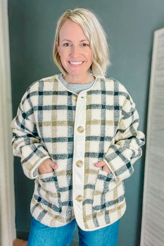 Plaid Teddy Jacket