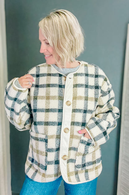 Plaid Teddy Jacket