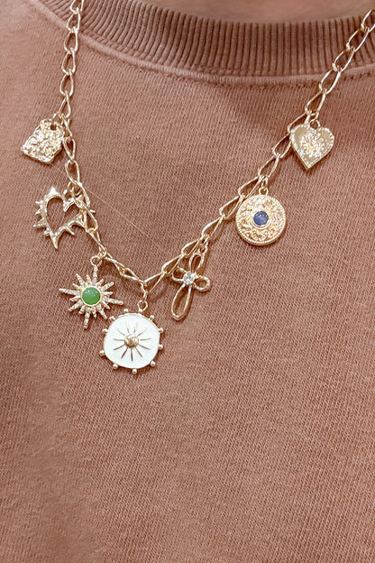 Sunburst Charm Necklace