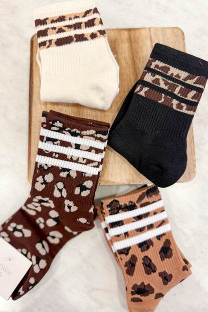Leopard Stripe Socks