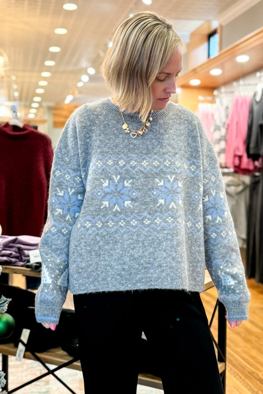 Oversized Fair Isle Sweater