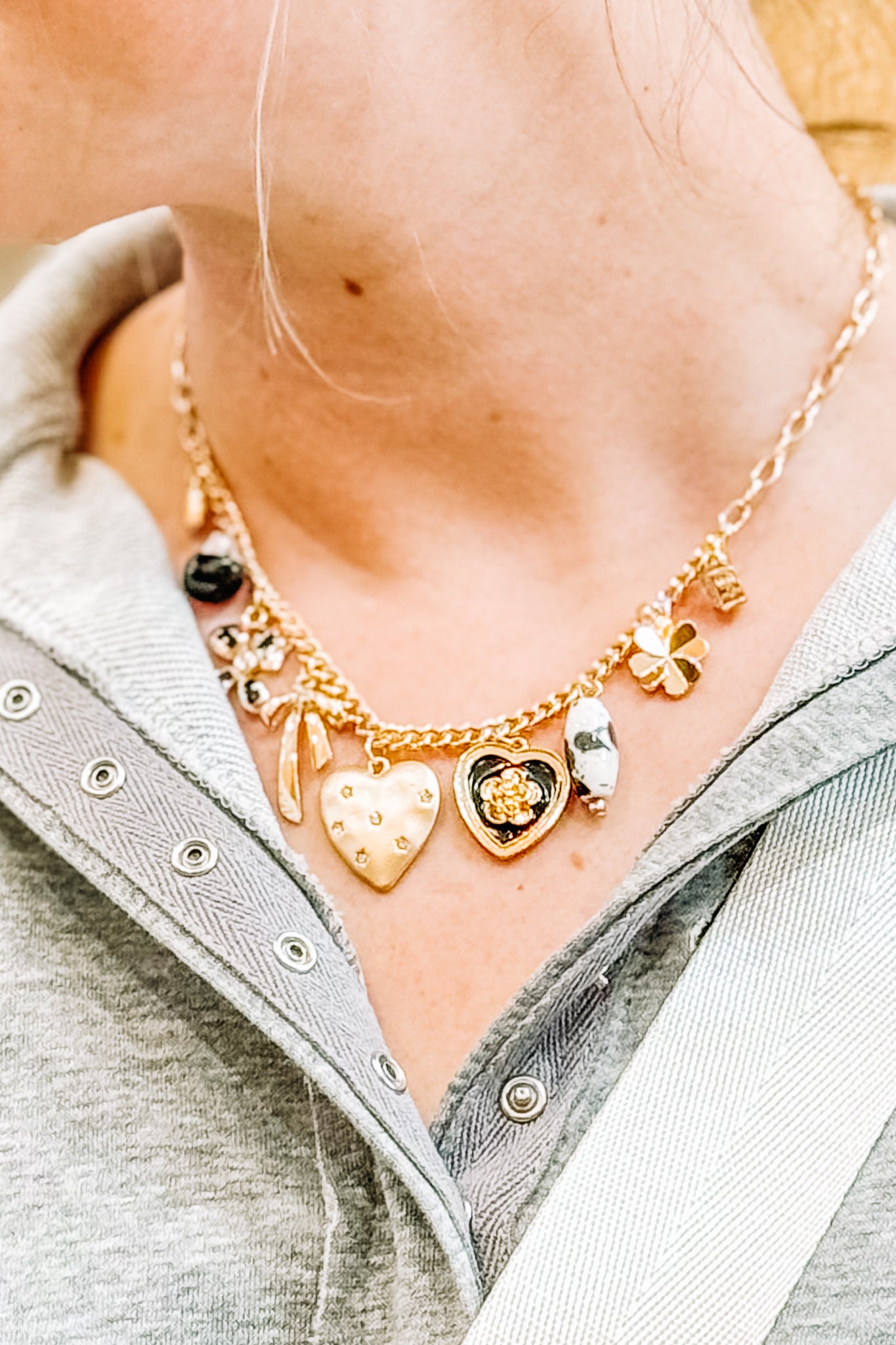 Heart Star Charm Necklace