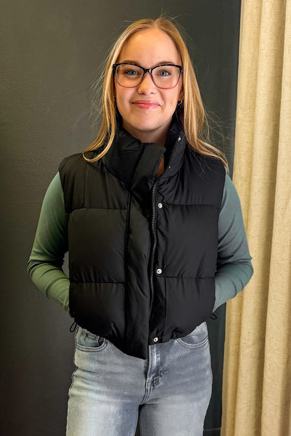 Cropped Puffer Vest