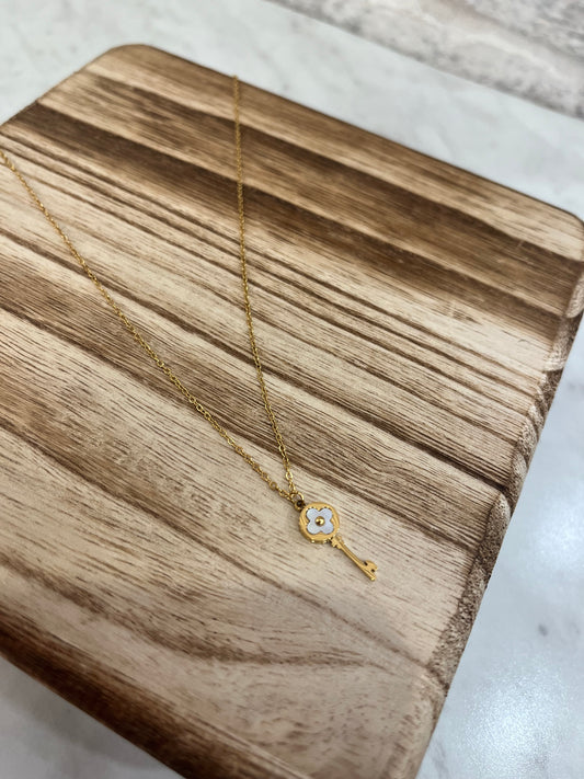 Clover Key Necklace