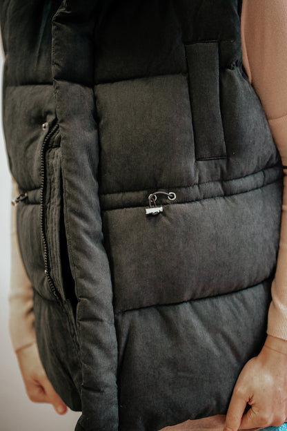 Drawstring Puffer Vest