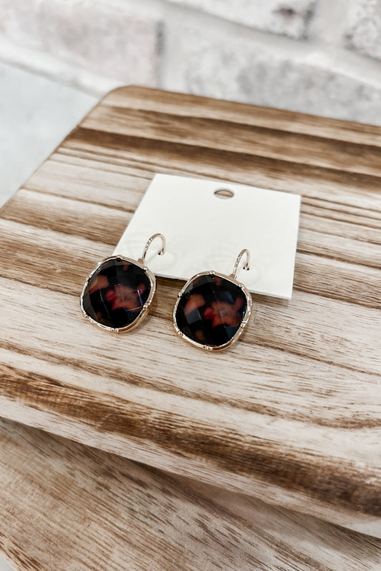 Tortoise Acrylic Earrings