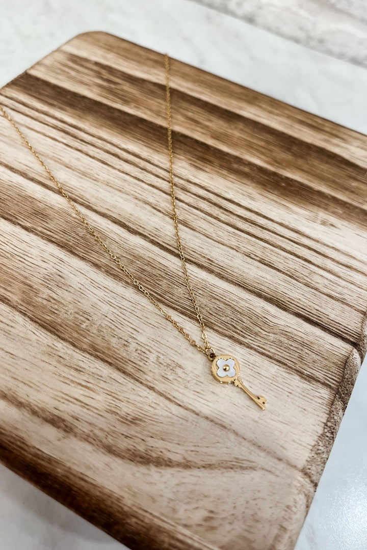 Clover Key Necklace