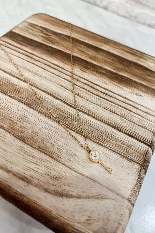 Clover Key Necklace