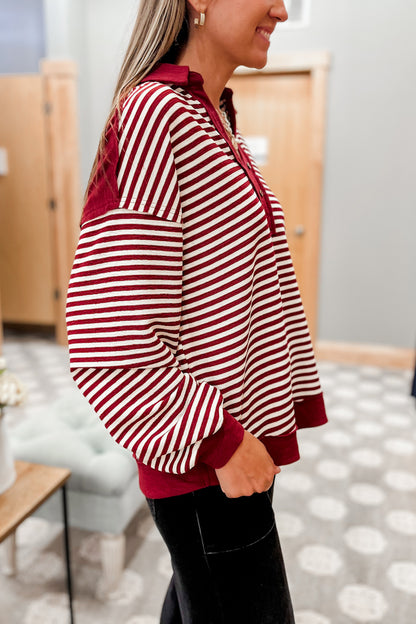 Collared Stripe Top