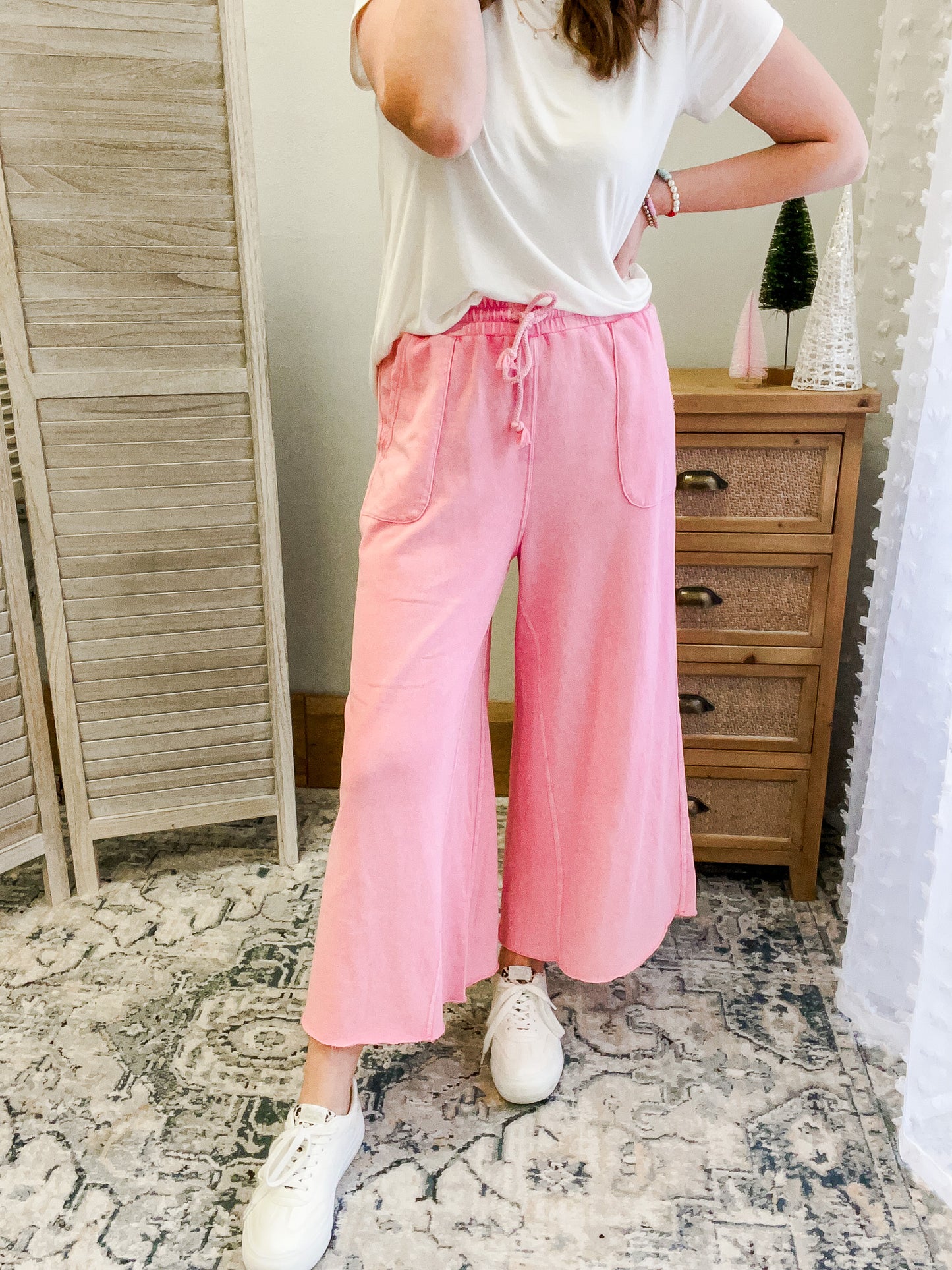 Terry Wide Leg Pants