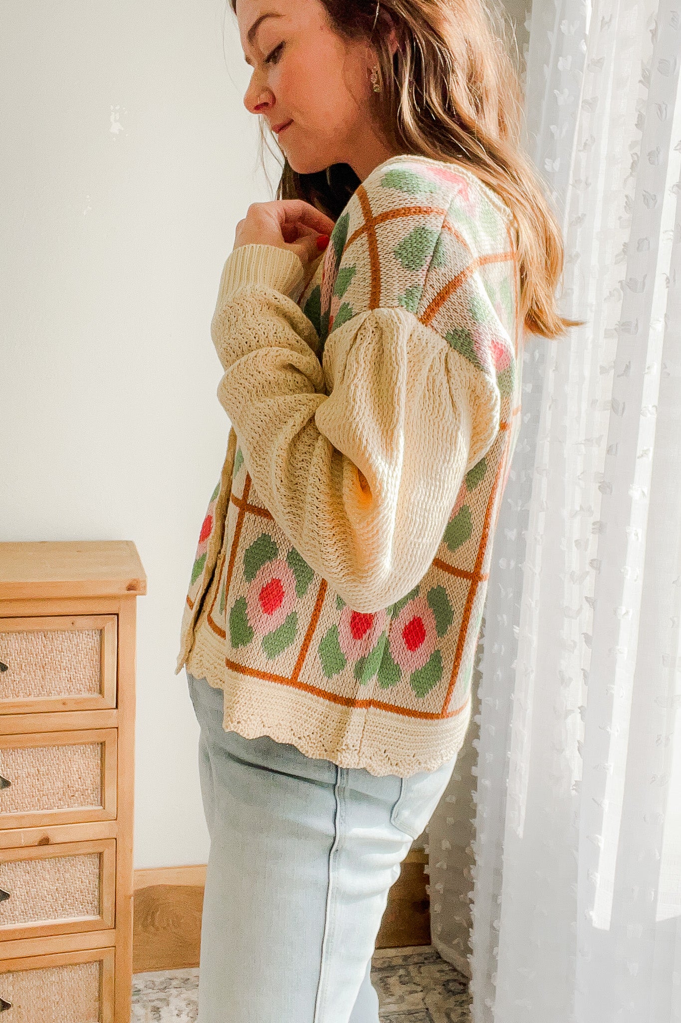 Floral Crochet Cardigan