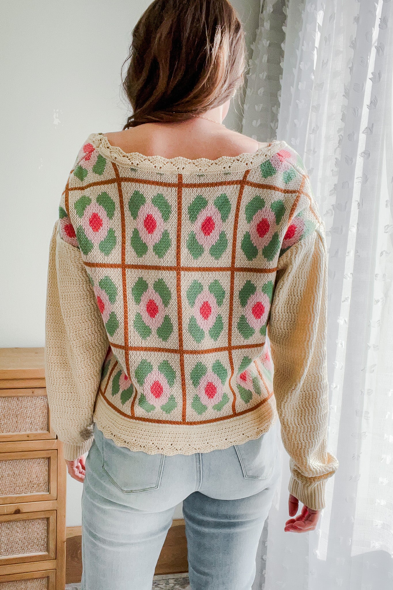 Floral Crochet Cardigan