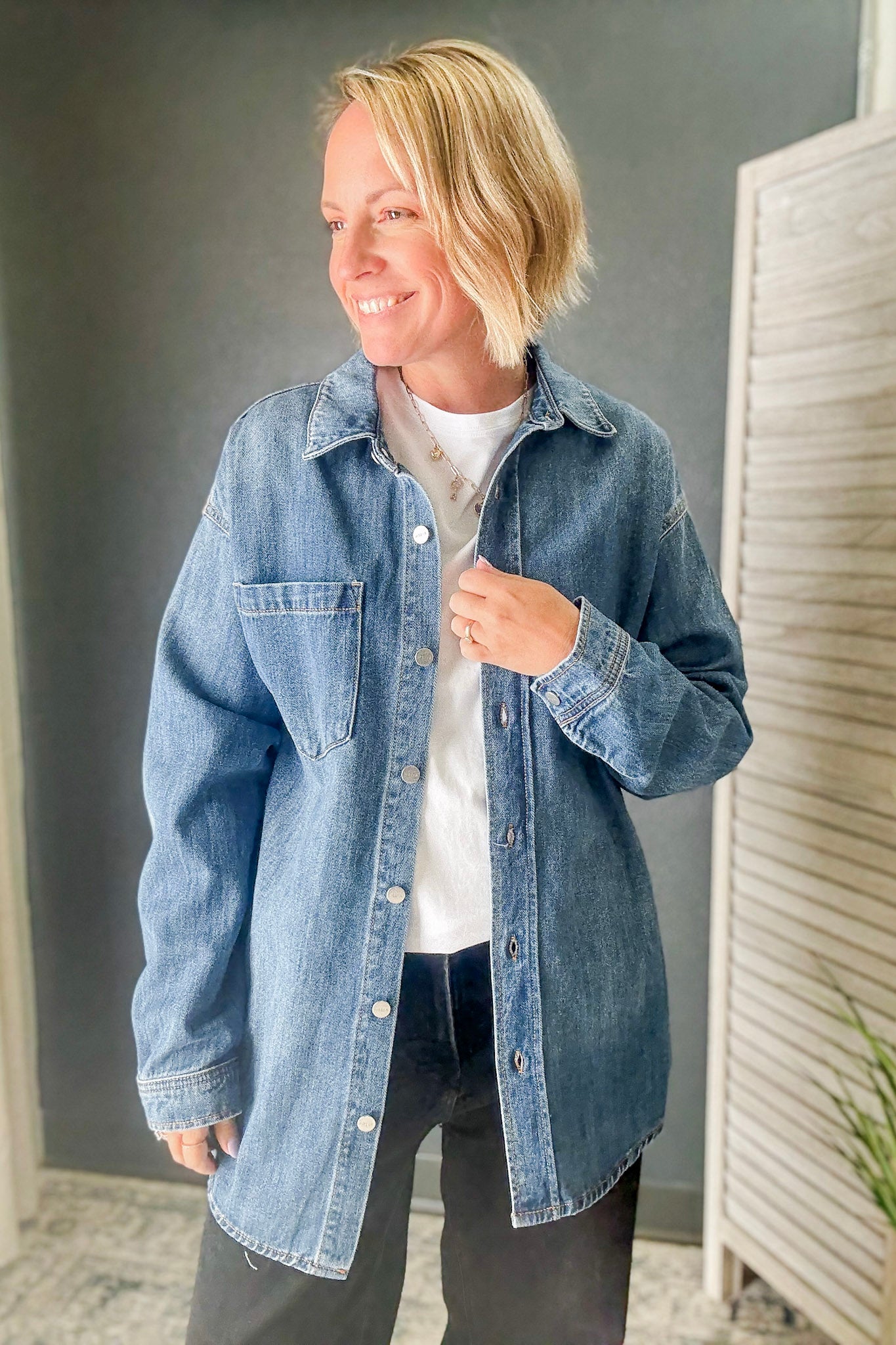 Oversized Denim Shacket