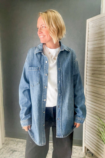 Oversized Denim Shacket