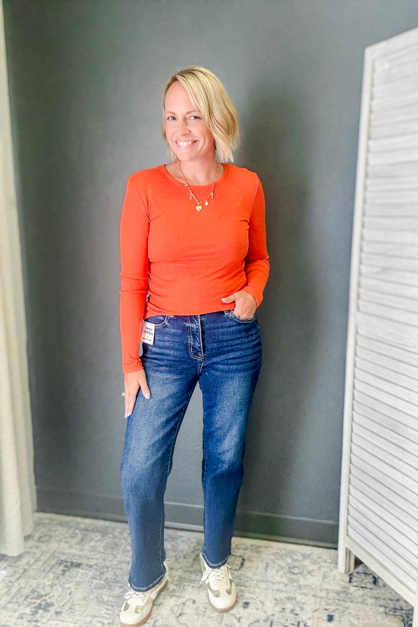 Ribbed Long Sleeve Top