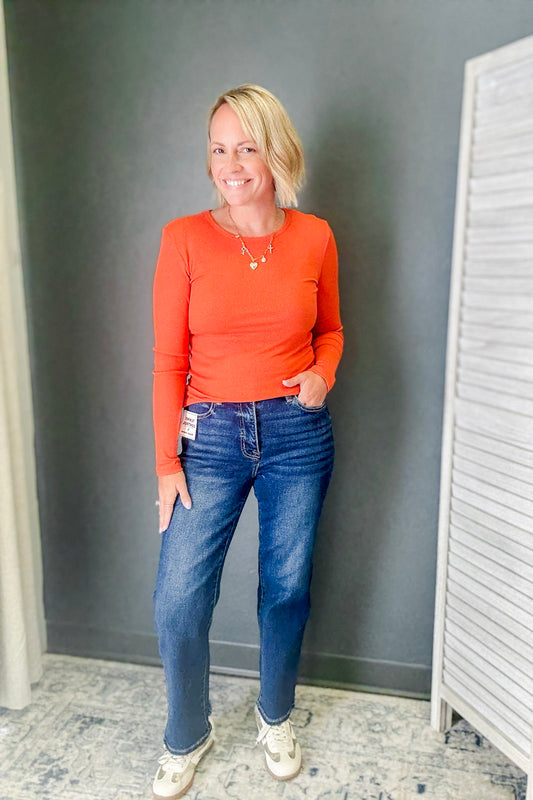 Ribbed Long Sleeve Top