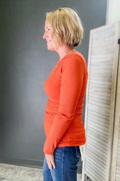 Ribbed Long Sleeve Top