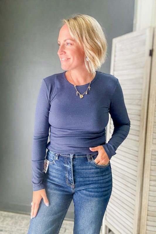 Ribbed Long Sleeve Top