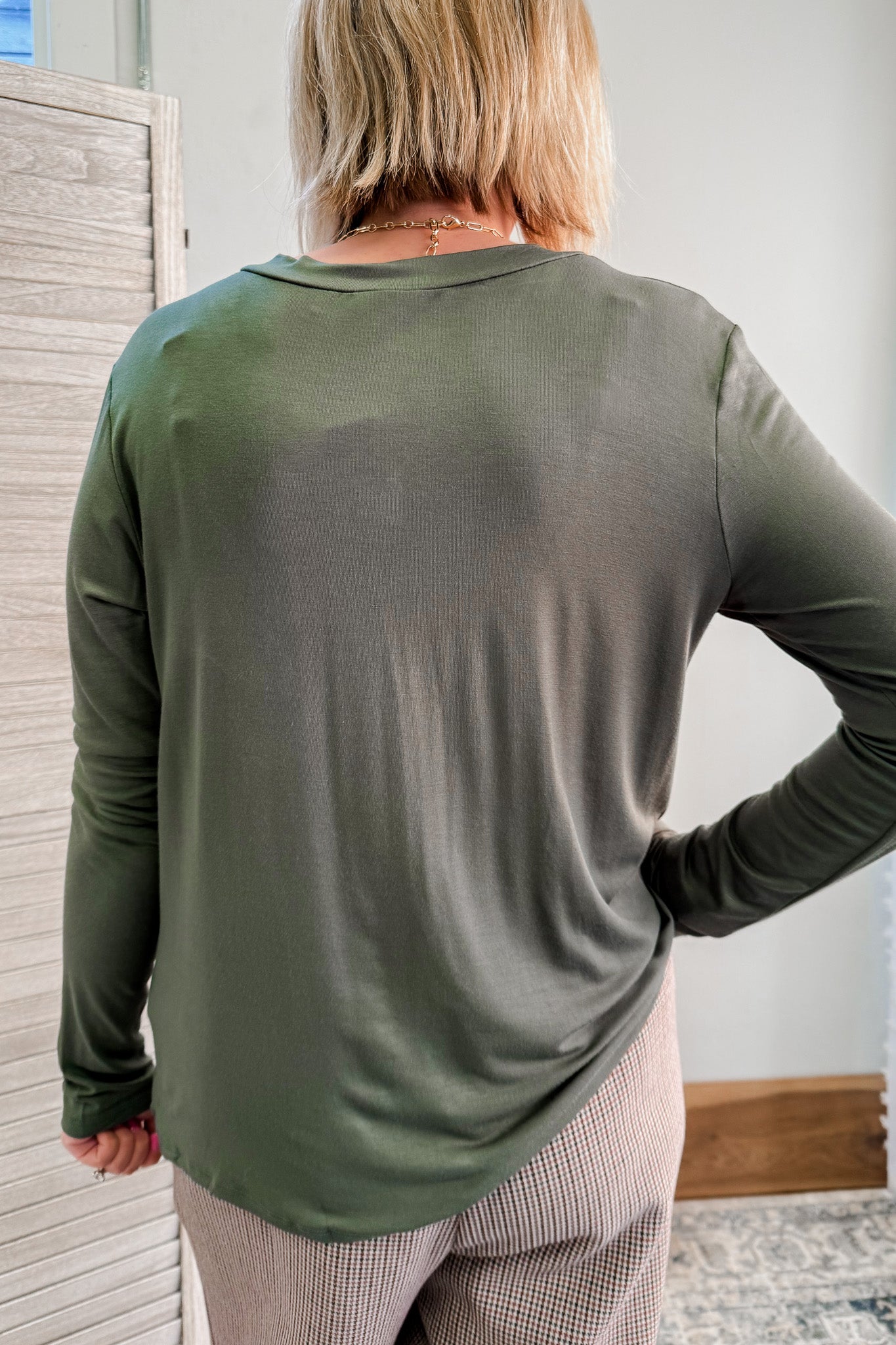 Bamboo V-Neck Long Sleeve