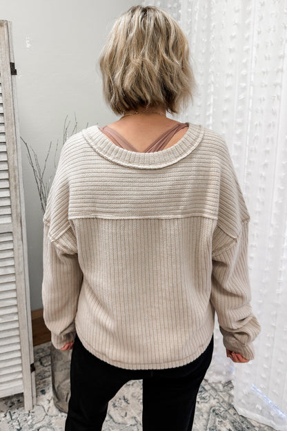 Oversized V-Neck Top