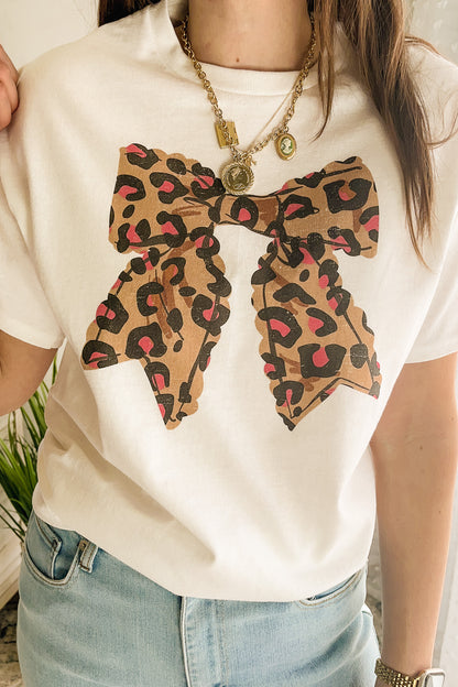 Leopard Bow Tee