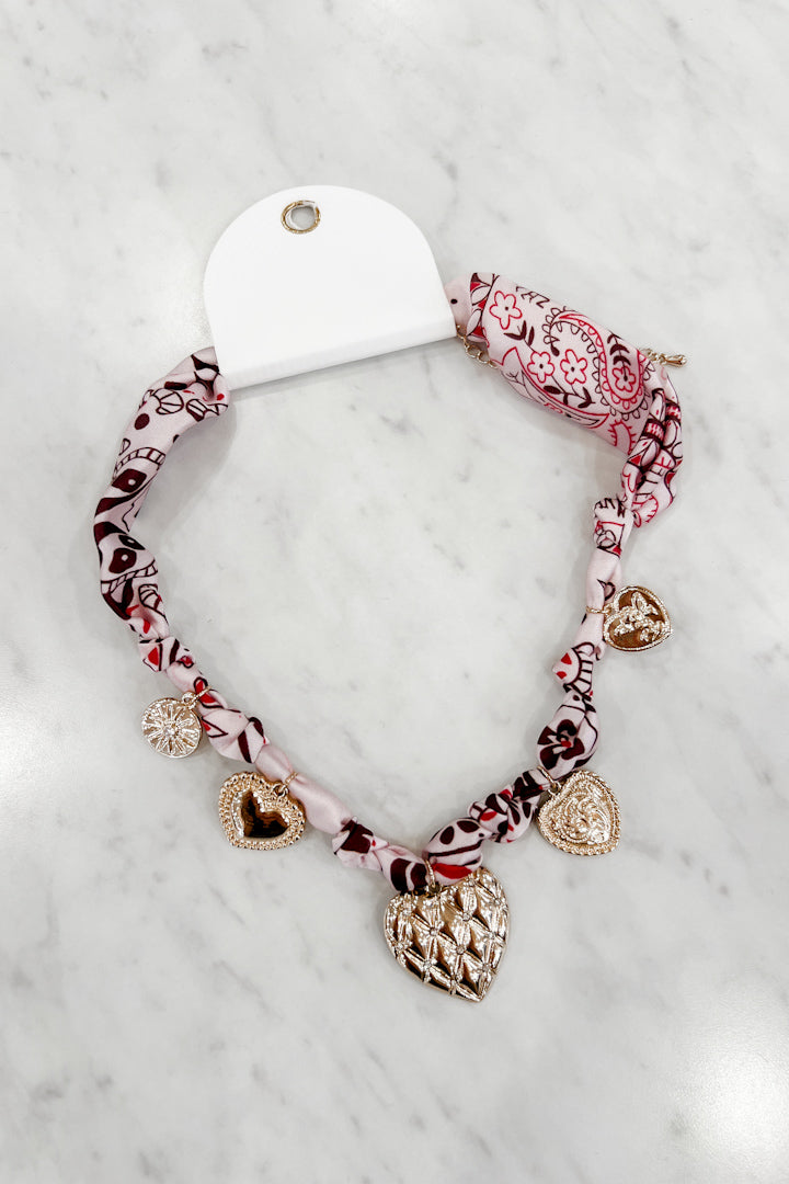 Heart Fabric Necklace