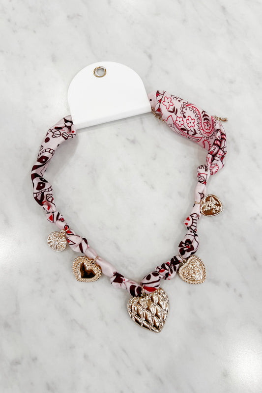 Heart Fabric Necklace