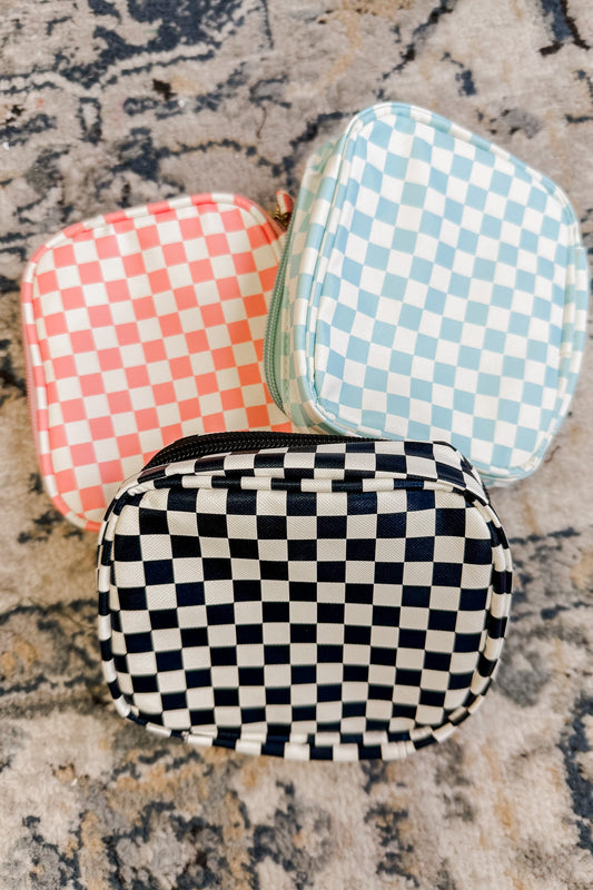 Checker Zip Pouch