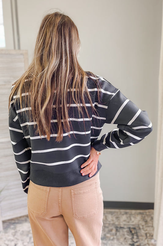Stripe Drop Shoulder Sweatshirt