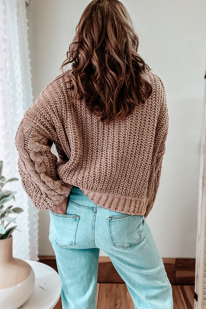 Chunky best sale knit top