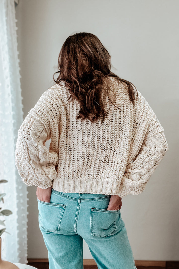Chunky Knit Cropped Sweater