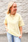 Relaxed-fitting short sleeve tee made from french terry material yellow