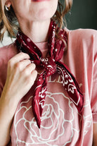 burgundy bandana scarf