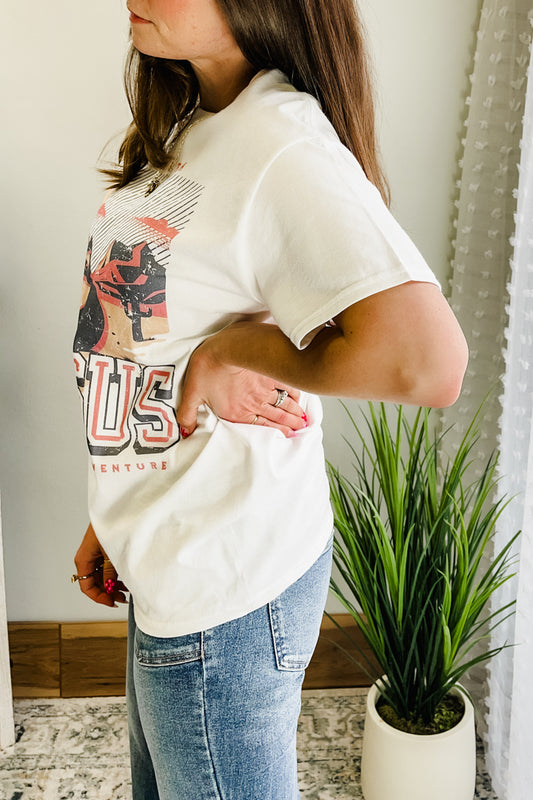 Women's Christian oversized graphic tee side