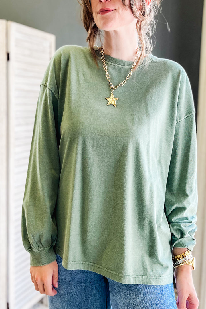 Washed Crew Long Sleeve