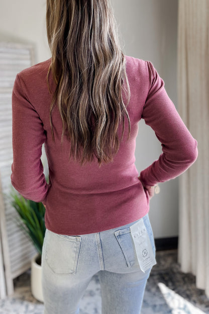 Round Neck Ribbed L/S