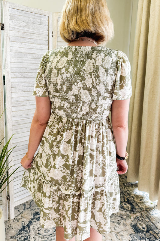 Floral Smocked Dress