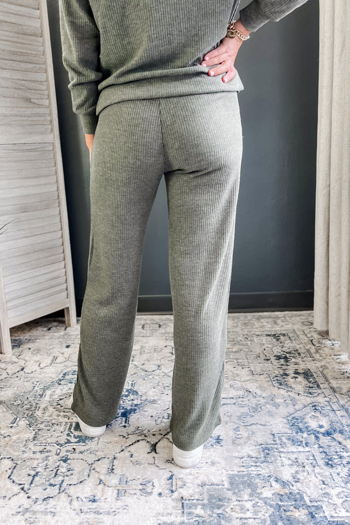 Ribbed Drawstring Lounge Pants
