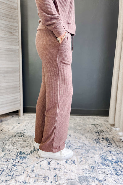 Ribbed Drawstring Lounge Pants