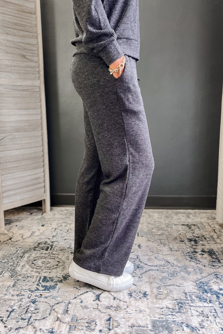 Ribbed Drawstring Lounge Pants