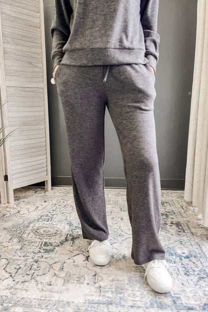 Ribbed Drawstring Lounge Pants