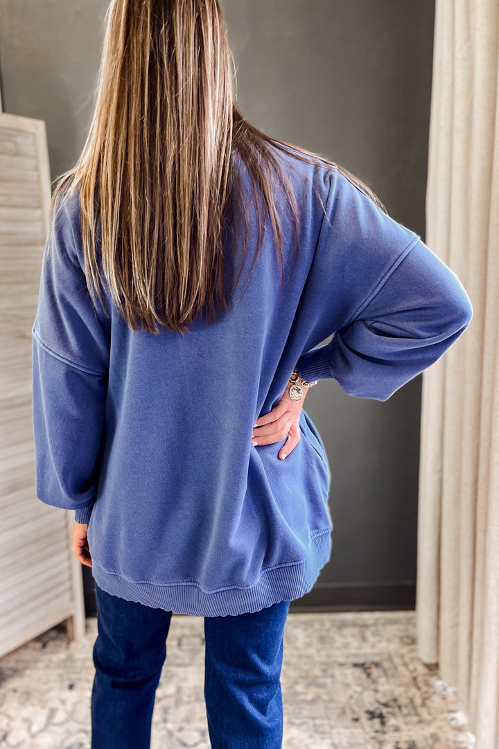 PLUS Solid Fleece Pocket Sweatshirt