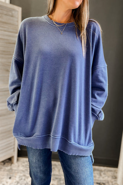 PLUS Solid Fleece Pocket Sweatshirt