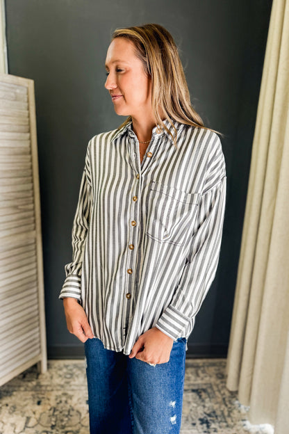 Striped Button Down