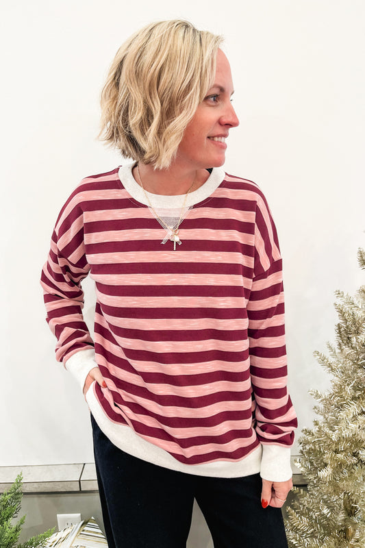 Contrast Stripe Sweatshirt