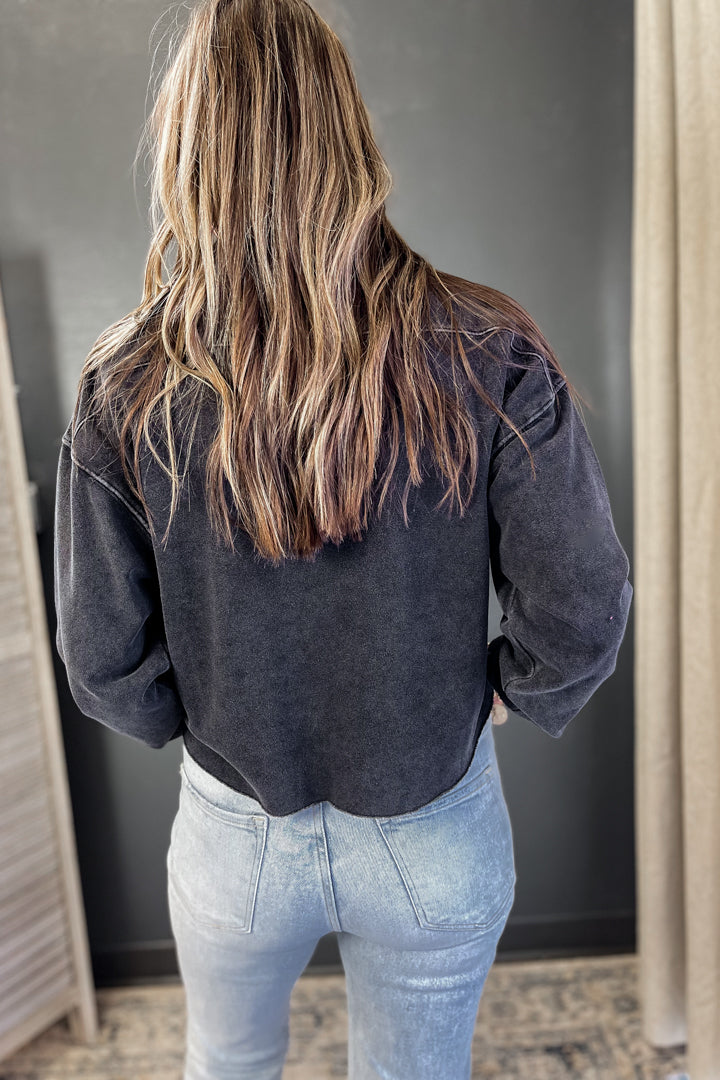 Raw Hem Sweatshirt