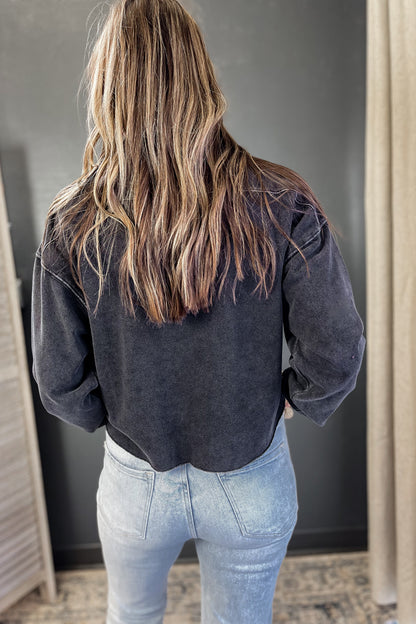 Raw Hem Sweatshirt
