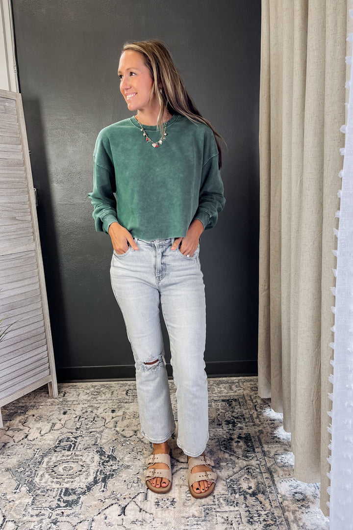 Raw Hem Sweatshirt